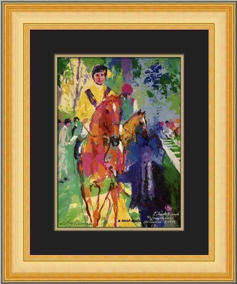 LeRoy Neiman Yves Saint-Martin Custom Framed Print 20 x 17: LeRoy Neiman Yves Saint-Martin Custom Framed Print 20 x 17 This striking custom framed print by renowned artist LeRoy Neiman features the vibrant subject of Yves Saint-Martin. Created in 1994, this