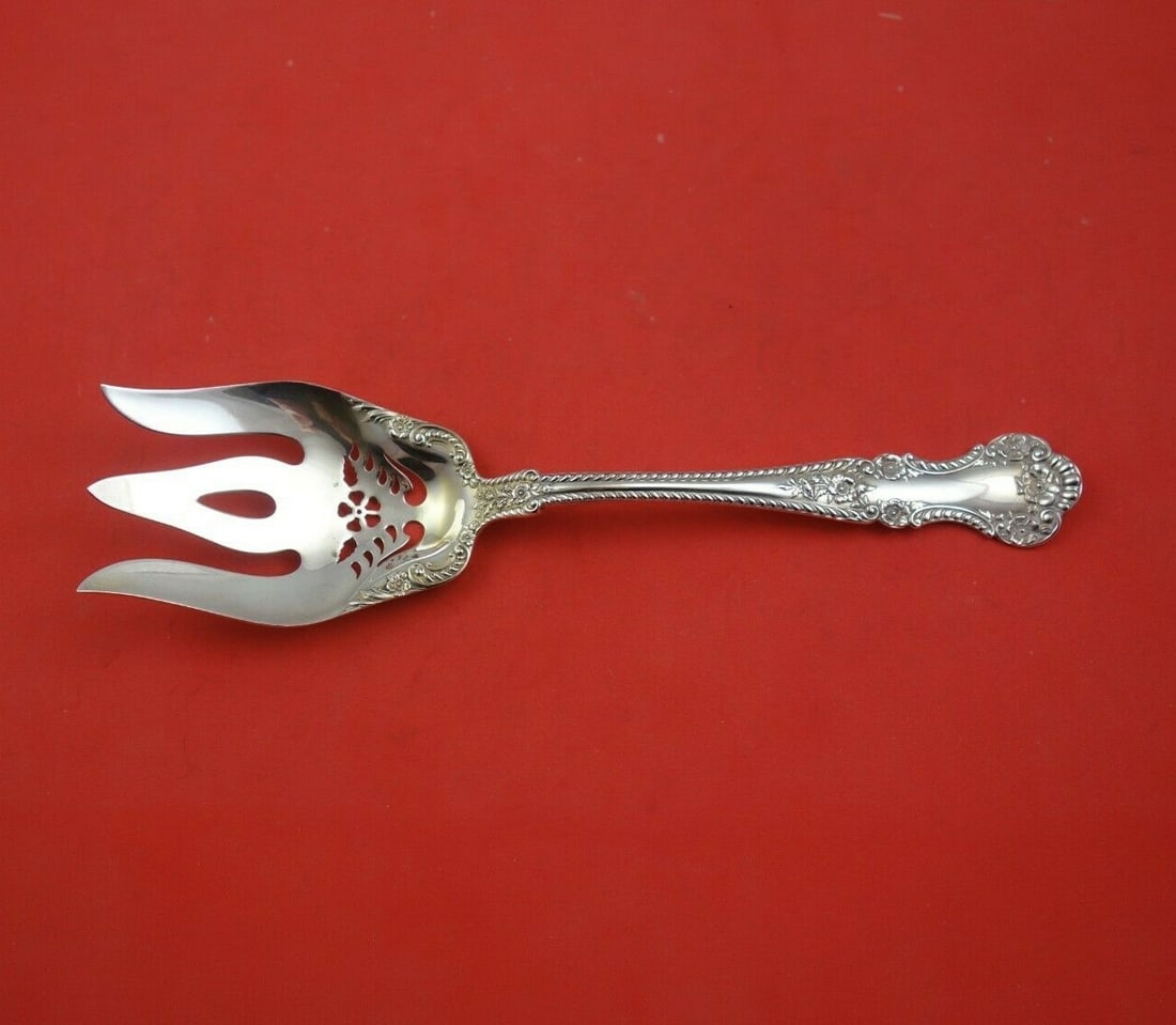 Gorham Cambridge Sterling Silver 3-Tine Salad Serving Fork 8 3/4" (1 of 3)