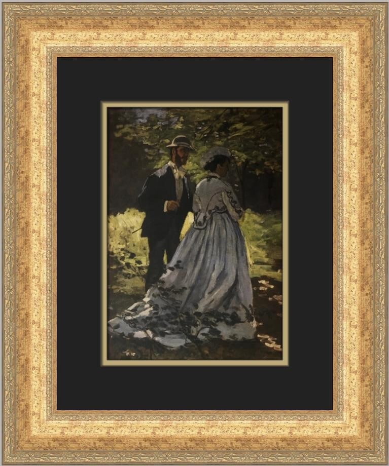 Claude Monet The Walkers Custom Framed Print 19x16 Art: Claude Monet The Walkers Custom Framed Print 19x16 Art This exquisite custom framed print showcases Claude Monet's iconic artwork, "The Walkers." Measuring 19 inches in height and 16 inches in width, 