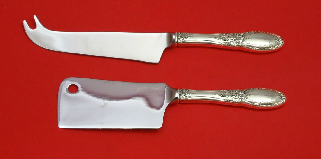 Towle Sterling Silver Old Mirror Cheese Server Set 2pc Custom Hostess: Towle Sterling Silver Old Mirror Cheese Server Set 2pc Custom Hostess This exquisite two-piece cheese server set features the elegant Old Mirror pattern by Towle. Crafted from high-quality sterling si