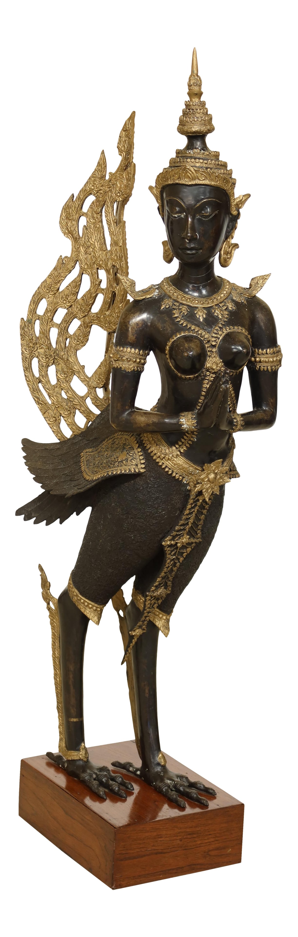 Heavy Solid Bronze Water Goddess Tibetan Statue 49" Tall (1 of 10)