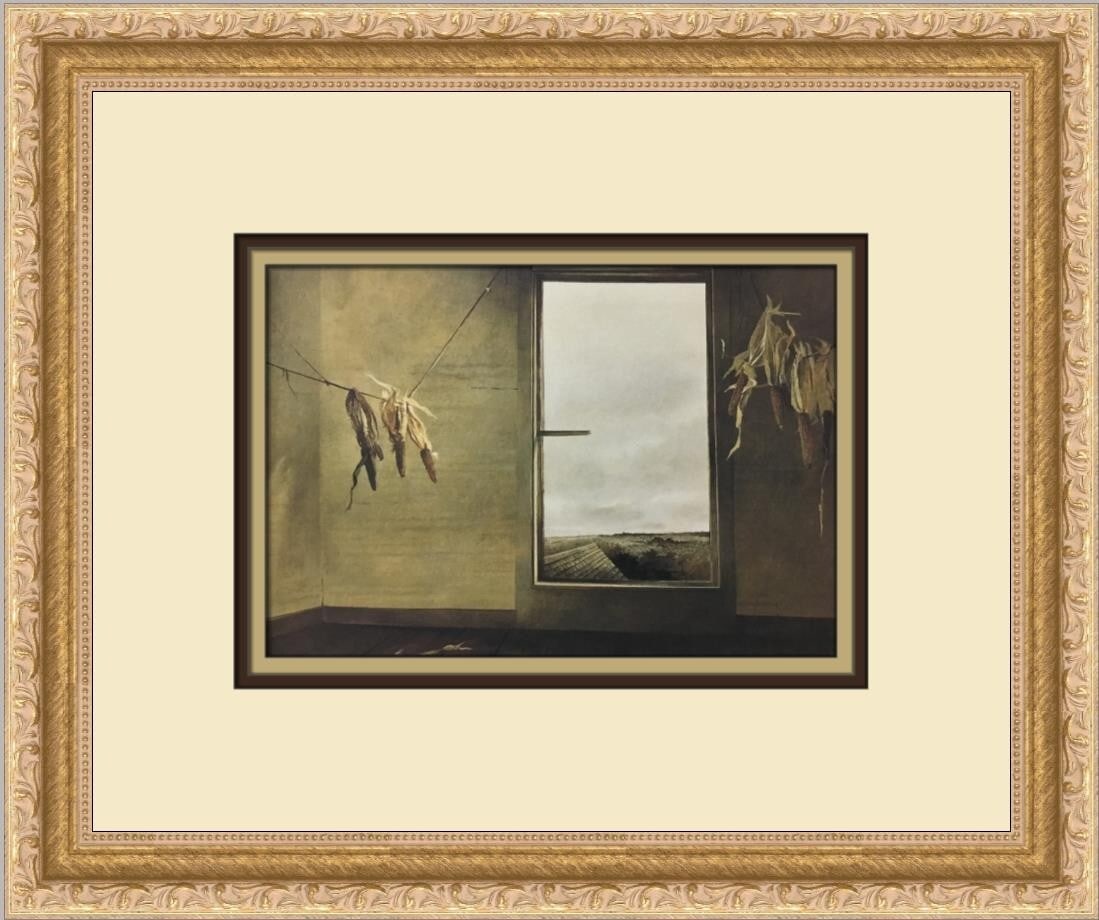 Andrew Wyeth Corn Seed Custom Framed Print 12 x 14 Impressionism (1 of 2)