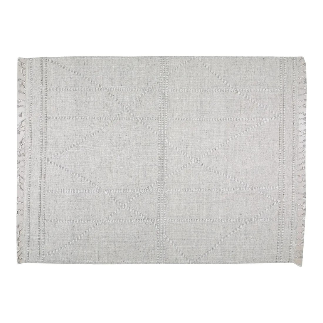 9x12 Wool Rug with Diamond Pattern Beni Ourain Moroccan Hand Knotted: 9x12 Wool Rug with Diamond Pattern Beni Ourain Moroccan Hand Knotted This Moroccan Beni Ourain rug features a hand-knotted wool construction and a classic diamond pattern. The rug is presented in a gr