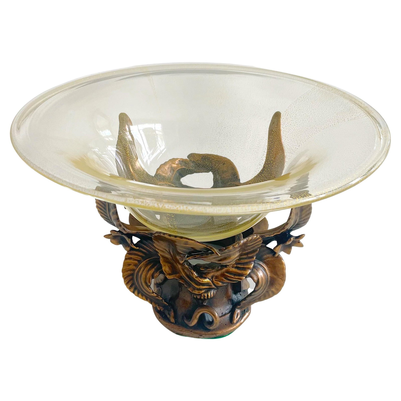 Limited Edition Bronze & Murano Glass Centerpiece by Venturi Arte #21/500 (1 of 10)