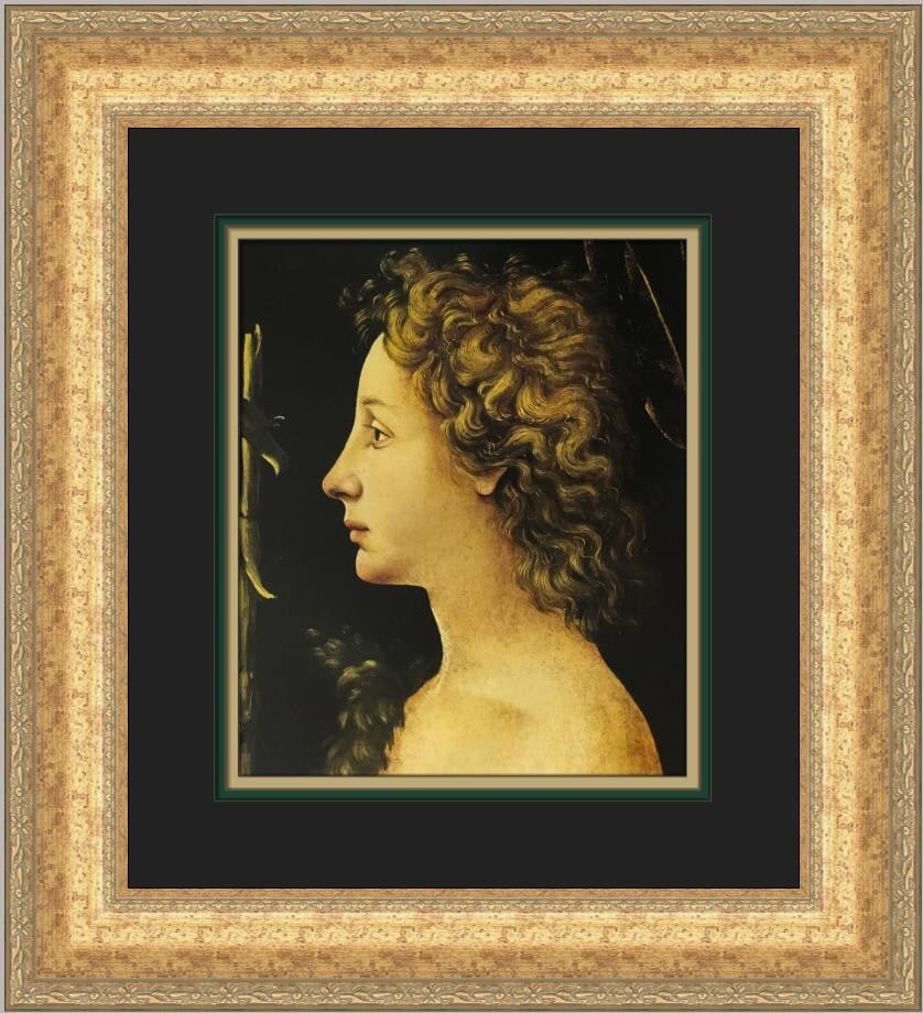 Piero Di Lorenzo Portrait of Young Saint John Baptiste Framed Print 1981: Piero Di Lorenzo Portrait of Young Saint John Baptiste Framed Print 1981 This stunning custom framed print, titled "Portrait of Young Saint John Baptiste," is a remarkable work by artist Piero Di Lore