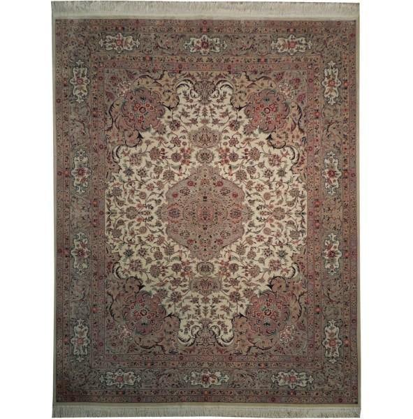Luxury 8.2 x 10.2 Sino Tabriz Wool Silk Rug: Luxury 8.2 x 10.2 Sino Tabriz Wool Silk Rug Free continental US Shipping Elevate your living space with this exquisite 8.2 x 10.2 Sino Tabriz rug, crafted from high-quality wool and silk. This luxurio