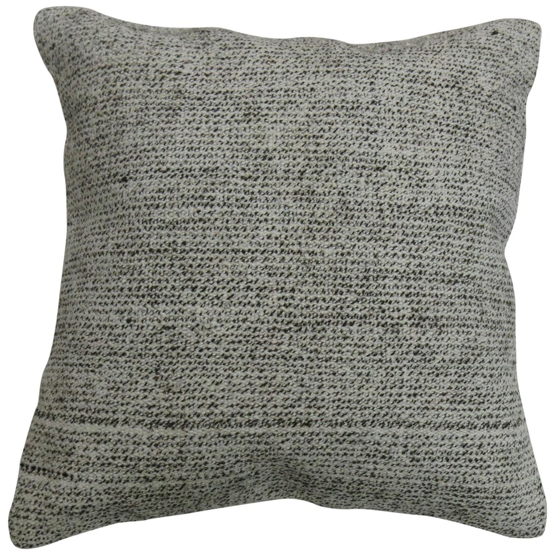 Vintage Turkish Kilim Gray Accent Pillow 17 x 18 Inch (1 of 4)
