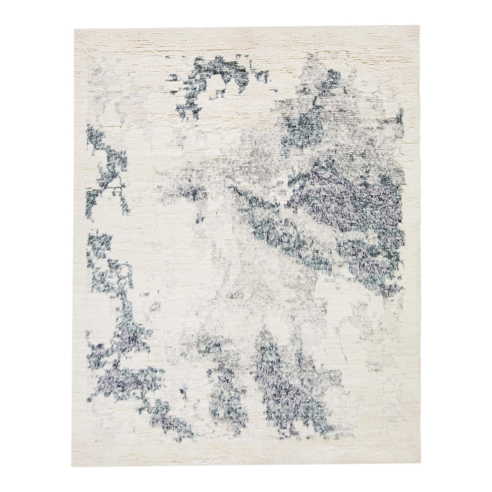 Handmade Ivory Gray Abstract Moroccan Wool Rug 7'11 x 9'11: Handmade Ivory Gray Abstract Moroccan Wool Rug 7'11 x 9'11 Elevate your home decor with this stunning, hand-knotted wool rug that beautifully combines classic Moroccan style with a contemporary abstra