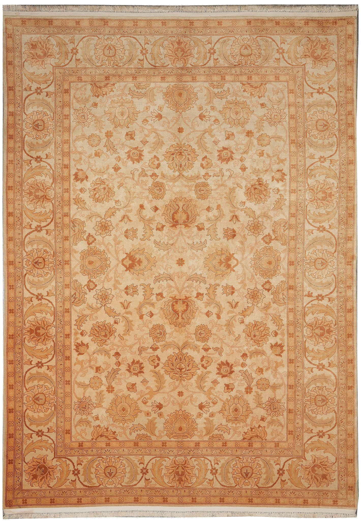 8.9 x 12 Beige Gold Chobi Peshawar Hand Knotted Wool Rug: 8.9 x 12 Beige Gold Chobi Peshawar Hand Knotted Wool Rug Free continental US Shipping This 8.9 x 12 Quality Beige Gold Chobi Peshawar Rug features traditional hand-knotted craftsmanship and a timeless
