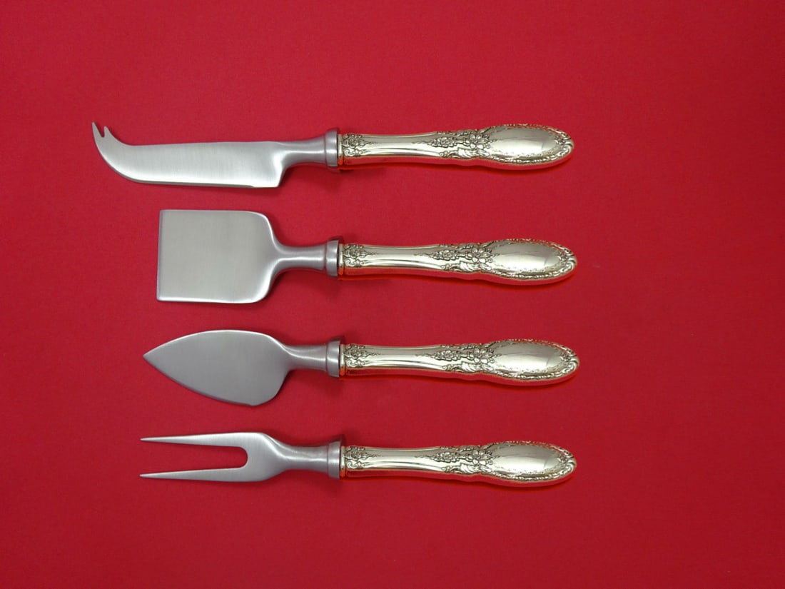Towle Sterling Silver Old Mirror 4-Piece Cheese Serving Set: Towle Sterling Silver Old Mirror 4-Piece Cheese Serving Set Elevate your entertaining with this exquisite 4-piece cheese serving set from Towle, featuring the elegant Old Mirror pattern. Crafted from 