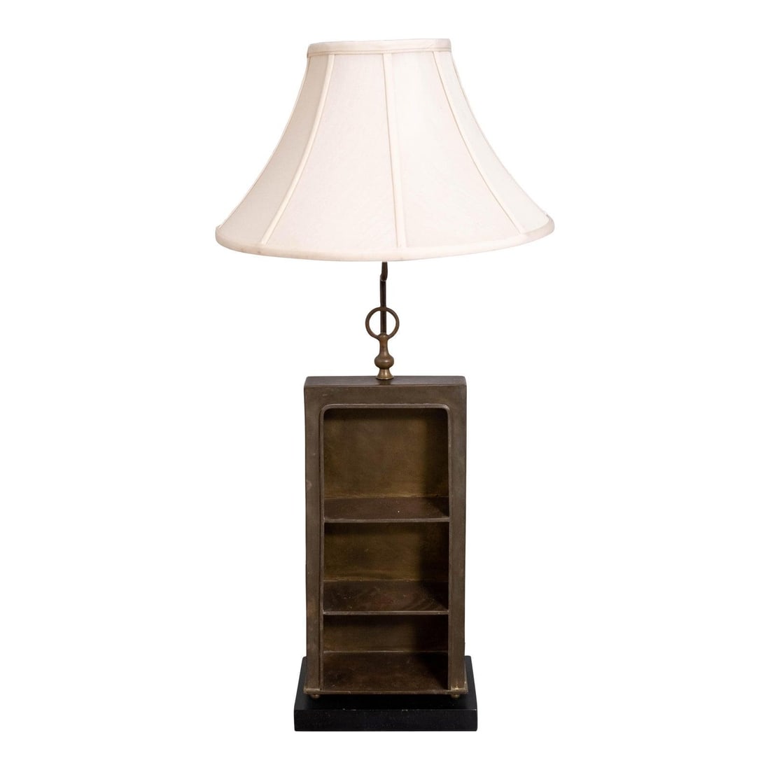 Vintage Bronze Bookshelf Table Lamp with Shade 25 Years Old (1 of 10)