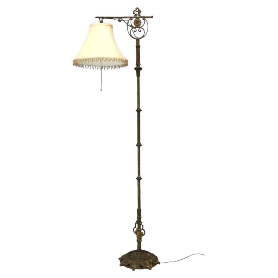 Rembrandt Egyptian Revival Cast Iron Brass Bridge Lamp c1930 (1 of 14)