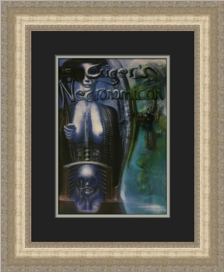 H.R. Giger Necronomicon Custom Framed Print 19 x 17 Fantasy Art (1 of 2)