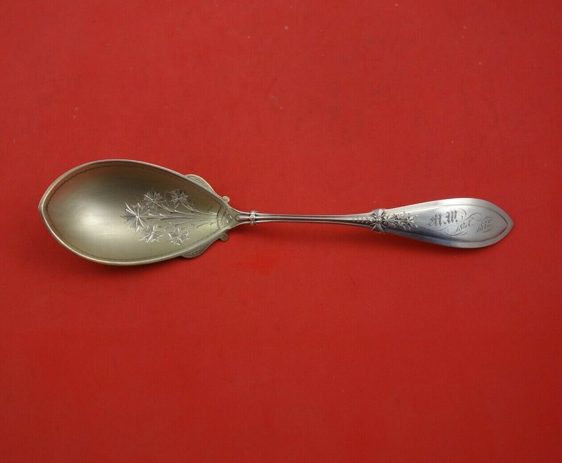 Gorham Italian Sterling Silver Berry Spoon Monogrammed 8 7/8": Gorham Italian Sterling Silver Berry Spoon Monogrammed 8 7/8" This exquisite Italian by Gorham Sterling Silver Berry Spoon is a stunning addition to any collection. Crafted from high-quality sterling 