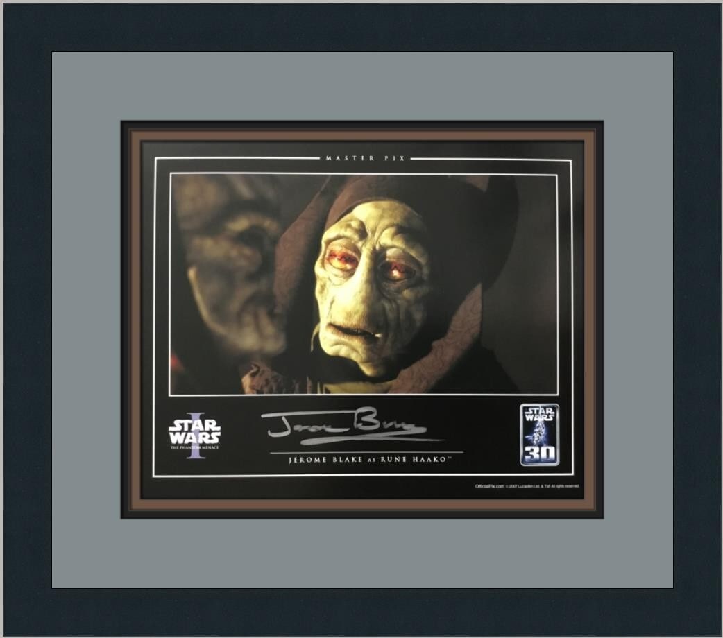 Signed Rune Haako Star Wars I Custom Framed 8 x 10 Photograph (1 of 4)