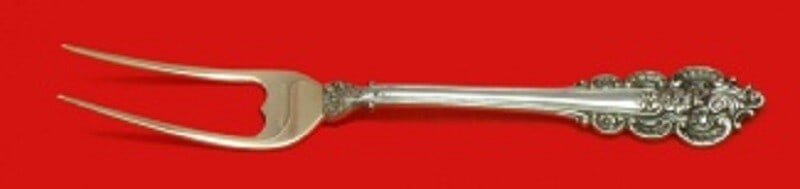 Frank Whiting Botticelli Sterling Silver Serving Fork 7 1/4 Custom Made: Frank Whiting Botticelli Sterling Silver Serving Fork 7 1/4 Custom Made This exquisite serving fork, part of the Botticelli pattern by Frank M. Whiting, measures 7 1/4 inches and showcases the eleganc