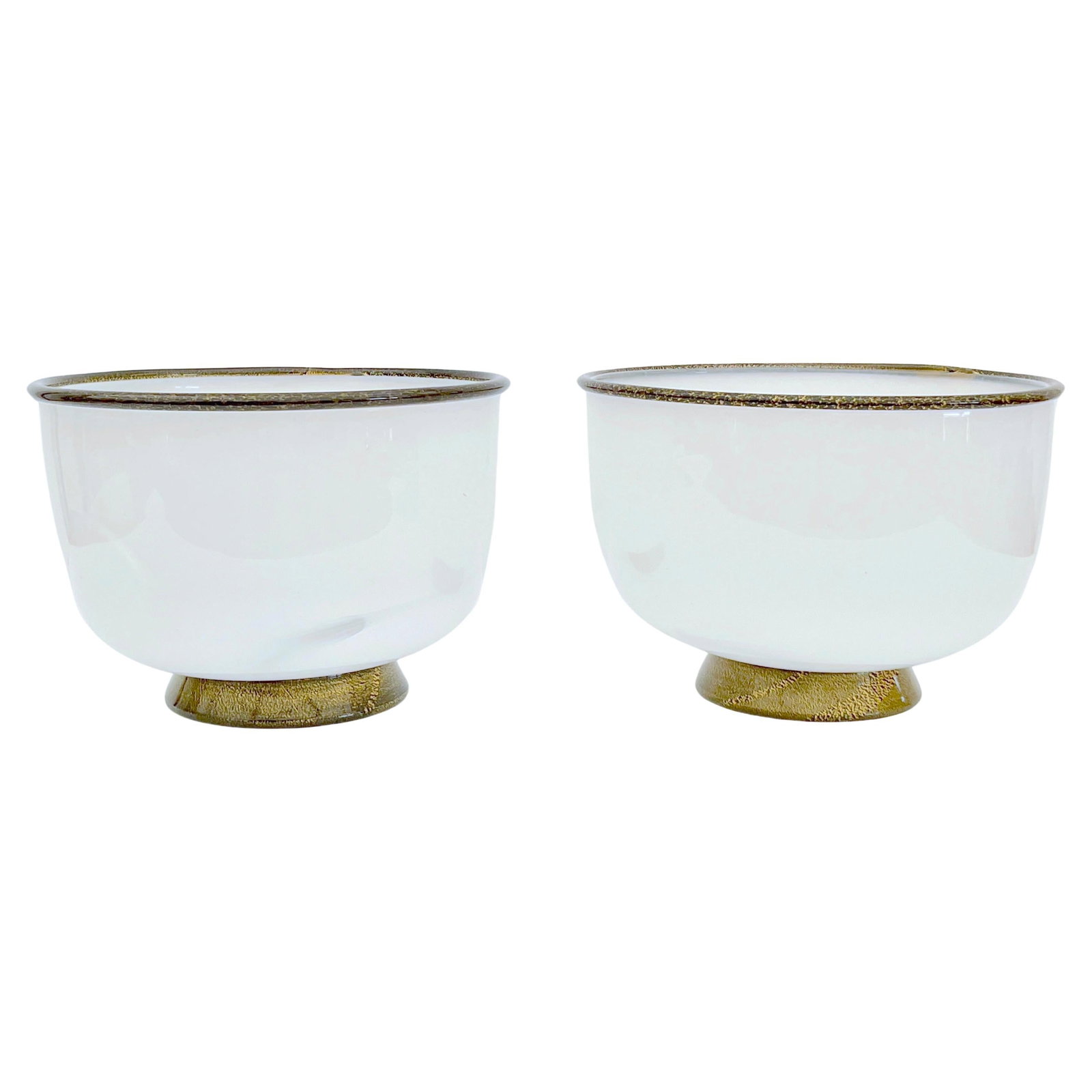 Signed Barovier & Toso Murano Primavera Bowls Set of 2 (1 of 13)