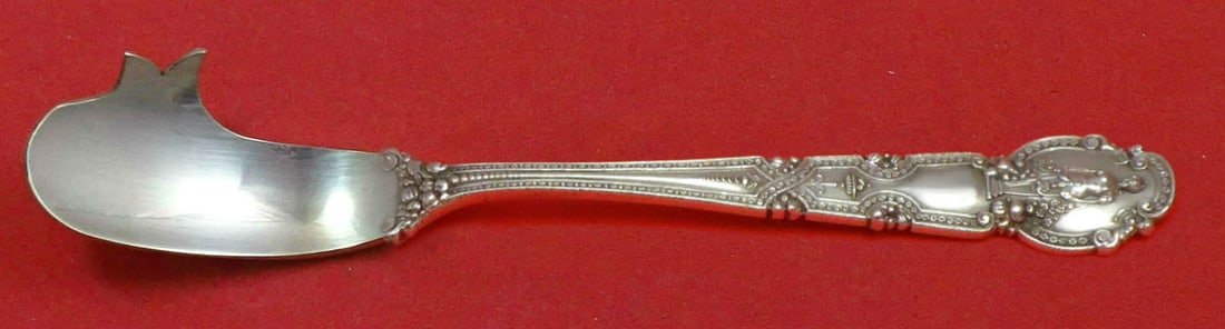 Tiffany & Co. Renaissance sterling silver cheese knife 5 3/4 inch: Tiffany & Co. Renaissance sterling silver cheese knife 5 3/4 inch This is a Tiffany & Co. sterling silver cheese knife with a pick, custom made in the Renaissance pattern. The knife features a flat ha