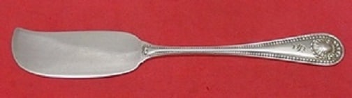 Whiting Sterling Silver Bead Pattern Butter Spreader 5.5 Inch: Whiting Sterling Silver Bead Pattern Butter Spreader 5.5 Inch This elegant butter spreader, crafted by Whiting, showcases the classic Bead pattern. Made from high-quality sterling silver, this piece f