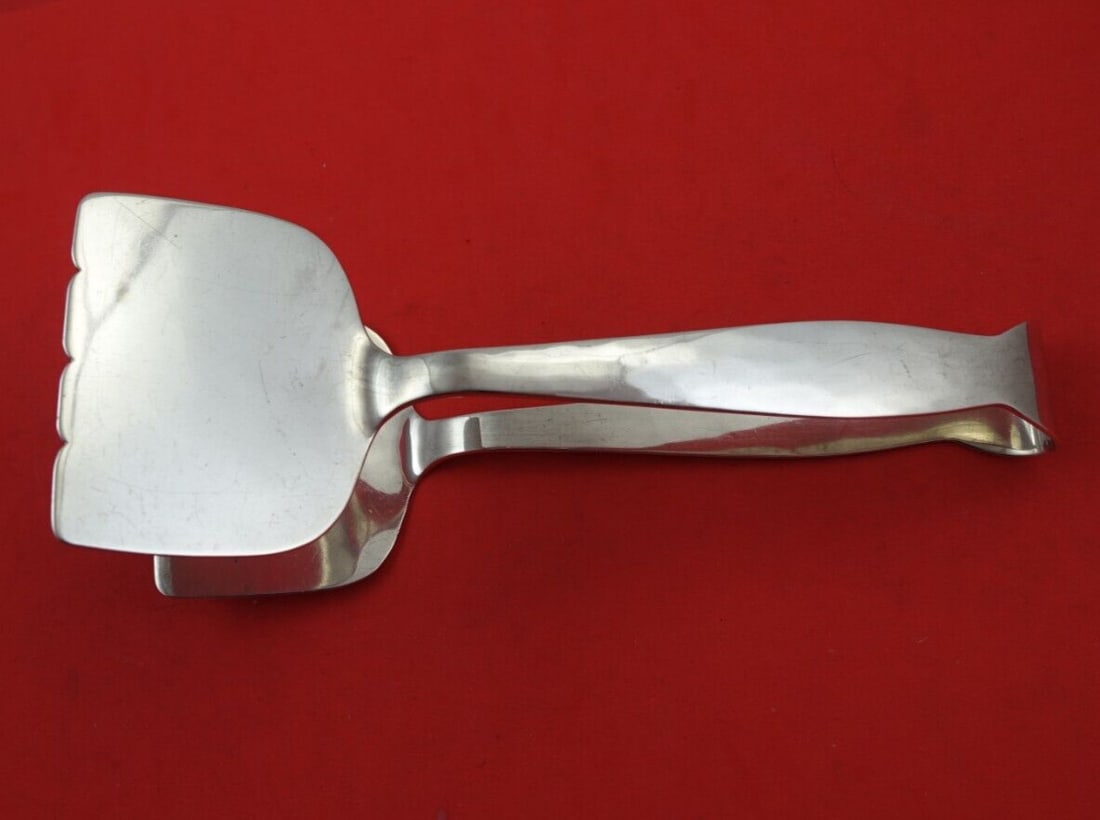 Allan Adler Swedish Modern Sterling Silver Sandwich Tong 7 3/4" (1 of 3)