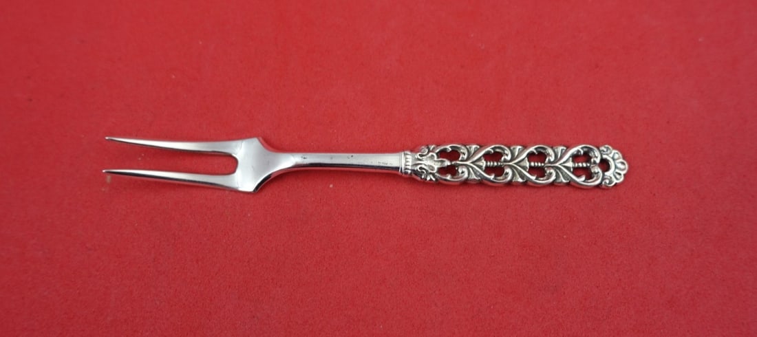 Sterling Silver Lemon Fork Kloster Pattern by Brodrene Lohne 3 3/4 Inch (1 of 2)