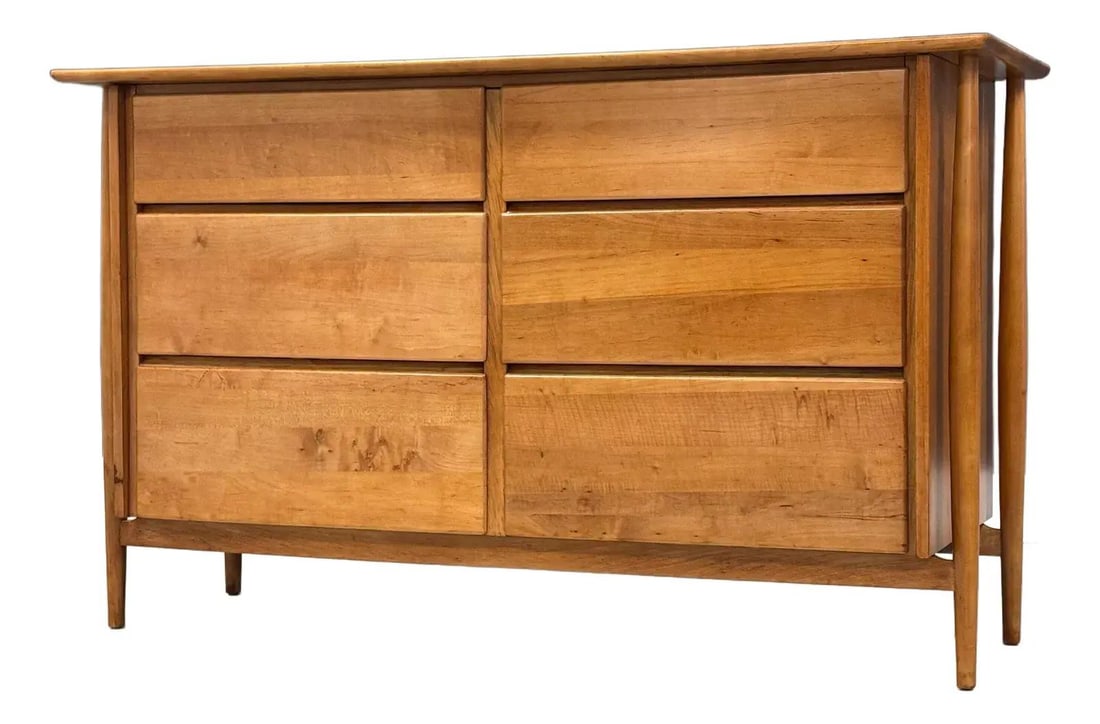 1960s Mid Century Modern Floating Solid Maple Dresser (1 of 7)