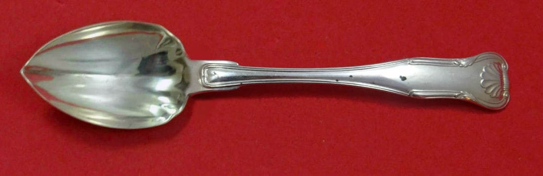Kirk King Sterling Silver Fluted Grapefruit Spoon Custom Made 5 3/4": Kirk King Sterling Silver Fluted Grapefruit Spoon Custom Made 5 3/4" Discover the exquisite craftsmanship of this King by Kirk Sterling Silver Grapefruit Spoon, featuring a fluted design. Custom made 