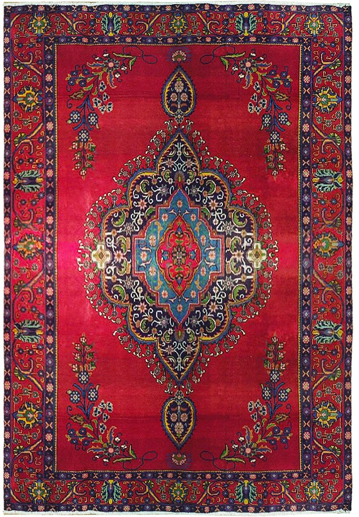 9.2 x 12.7 Vintage Persian Tabriz Wool Rug Premium Quality (1 of 6)