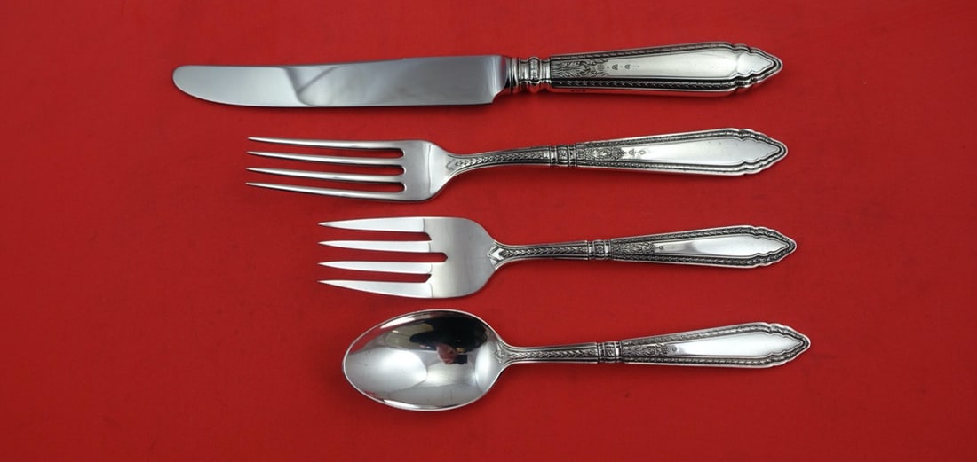 Reed and Barton Oxford Sterling Silver 4-Pc Place Setting (1 of 2)