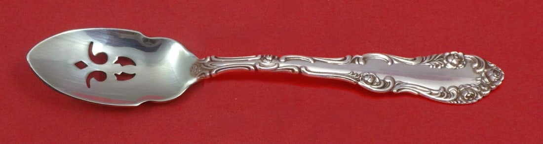 Towle Old English Sterling Silver Pierced Olive Spoon Custom Made 5 3/4": Towle Old English Sterling Silver Pierced Olive Spoon Custom Made 5 3/4" This exquisite olive spoon is crafted from sterling silver by Towle in the elegant Old English pattern. Measuring 5 3/4 inches,