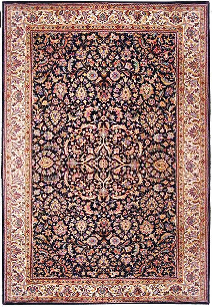 Handmade 5.10 x 9 Black Indo Sarouk Rug 100% Wool Timeless Design: Handmade 5.10 x 9 Black Indo Sarouk Rug 100% Wool Timeless Design Free continental US Shipping Transform your living space with the exquisite 5.10 x 9 Black Indo Sarouk Rug, a stunning piece that seam