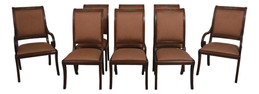 Set of 8 Mahogany Regency Style Dining Chairs from Natchez Collection (1 of 10)