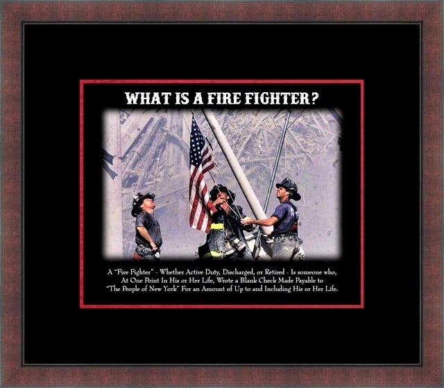 Custom Framed 14 x 16 Firefighter Licensed Reprint Print (1 of 1)