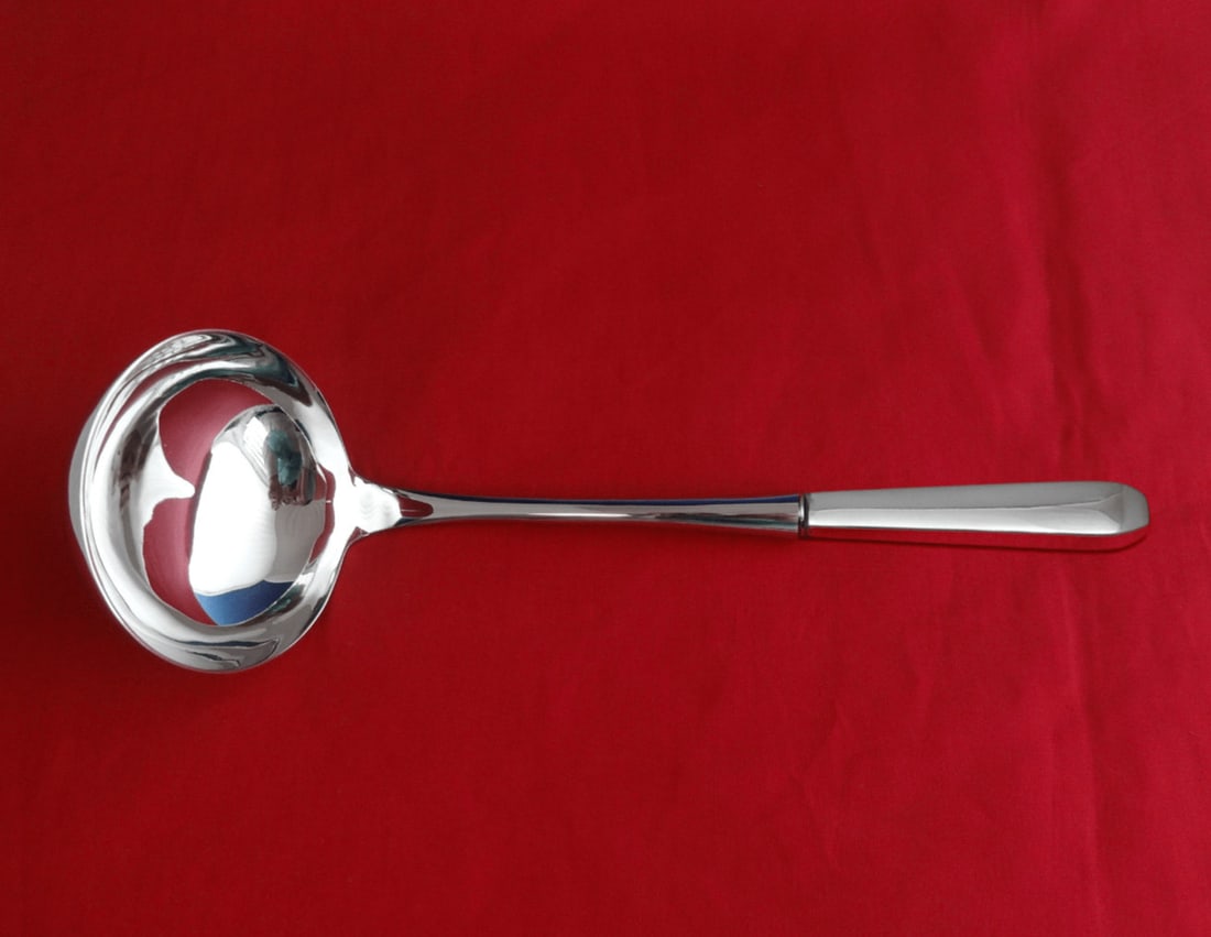 Tiffany & Co Queen Anne Sterling Silver Soup Ladle 10 1/2 Custom Made: Tiffany & Co Queen Anne Sterling Silver Soup Ladle 10 1/2 Custom Made Elevate your dining experience with this exquisite Queen Anne soup ladle by Tiffany & Co. Crafted from sterling silver, this custo