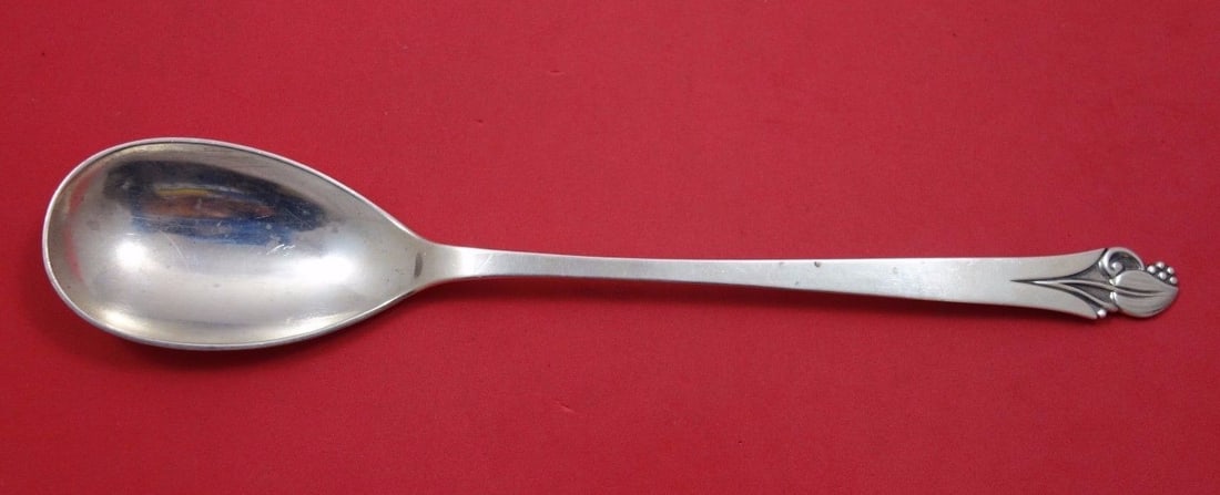 Frank Smith Woodlily Sterling Silver Platter Spoon 11 Inch Serving: Frank Smith Woodlily Sterling Silver Platter Spoon 11 Inch Serving This exquisite Woodlily platter spoon by Frank Smith is crafted from high-quality sterling silver and measures a generous 11 inches i