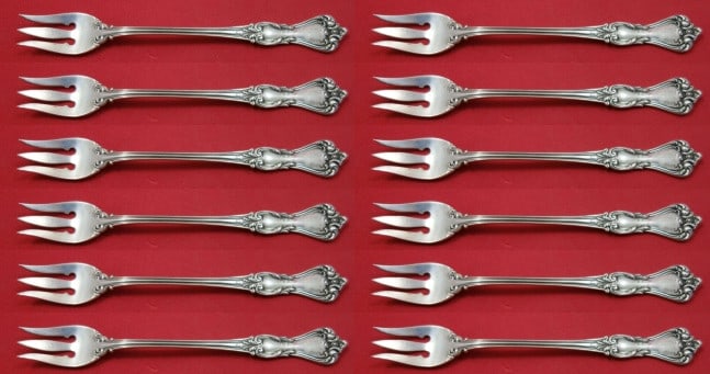 Reed and Barton Marlborough Sterling Silver 12-Piece Cocktail Fork Set: Reed and Barton Marlborough Sterling Silver 12-Piece Cocktail Fork Set Enhance your dining experience with this exquisite 12-piece cocktail fork set from Reed and Barton, featuring the elegant Marlbor