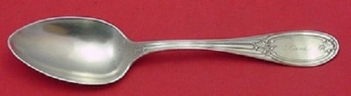 Hebbard Louis XIV Sterling Silver Serving Spoon by John Polhamus 8 1/2": Hebbard Louis XIV Sterling Silver Serving Spoon by John Polhamus 8 1/2" A sterling silver serving spoon in the Louis XIV pattern by Hebbard and John Polhamus. It measures 8 1/2 inches, is monogrammed 