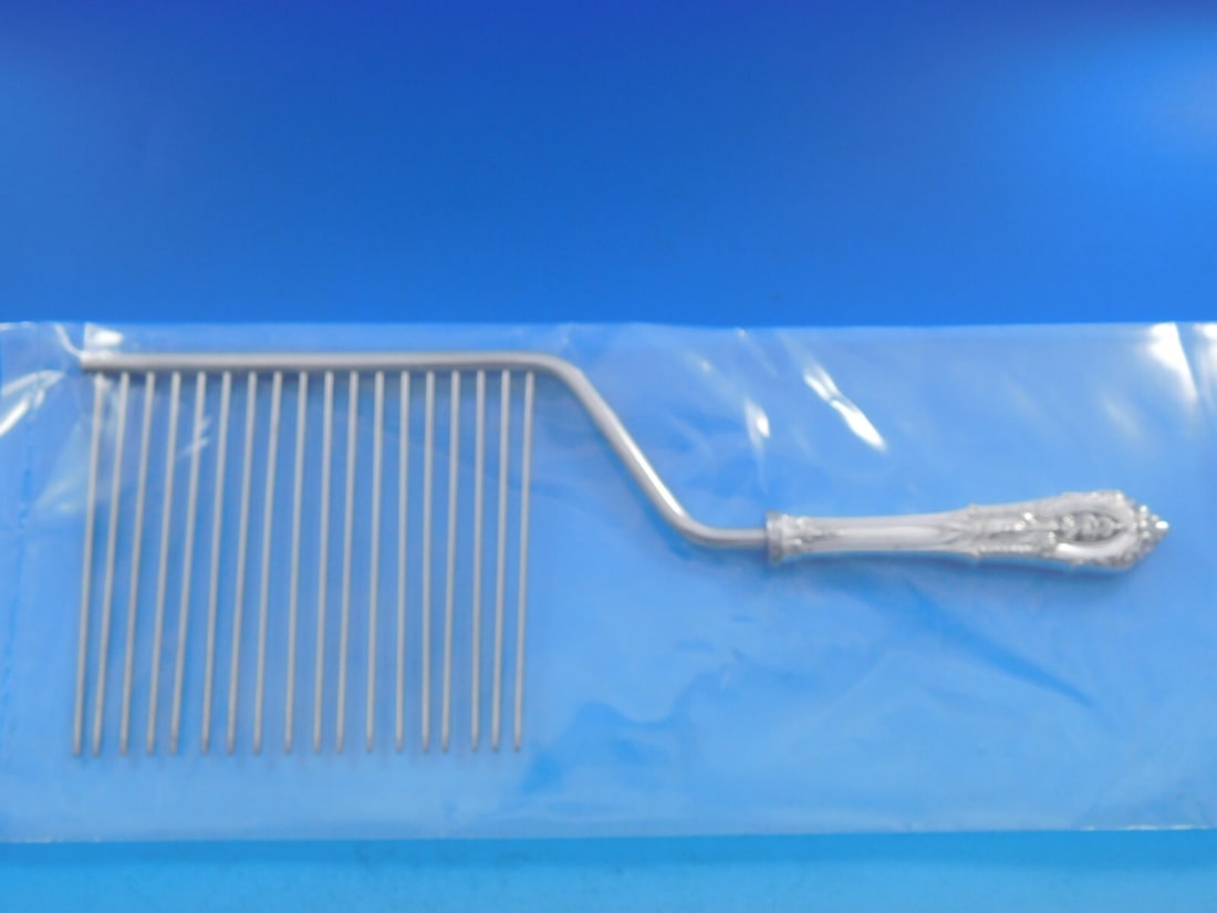 Wallace Rose Point Sterling Silver Handle Silver Plate Cake Breaker 10 3/4 Inch (1 of 5)