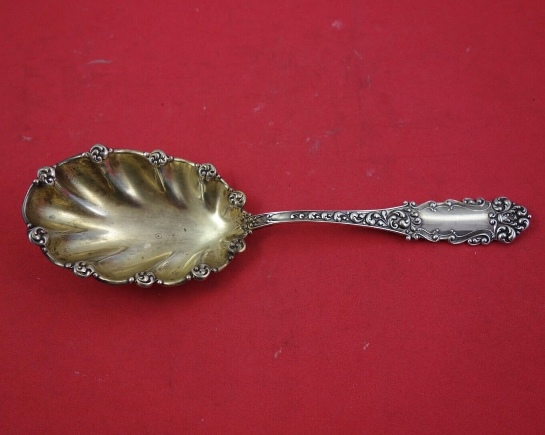 Watson Coronado Sterling Silver Berry Spoon 7.5 Inch Serving: Watson Coronado Sterling Silver Berry Spoon 7.5 Inch Serving This exquisite serving spoon is a 7 1/2" berry spoon from the Coronado pattern by Watson. Crafted from high-quality sterling silver, it sho