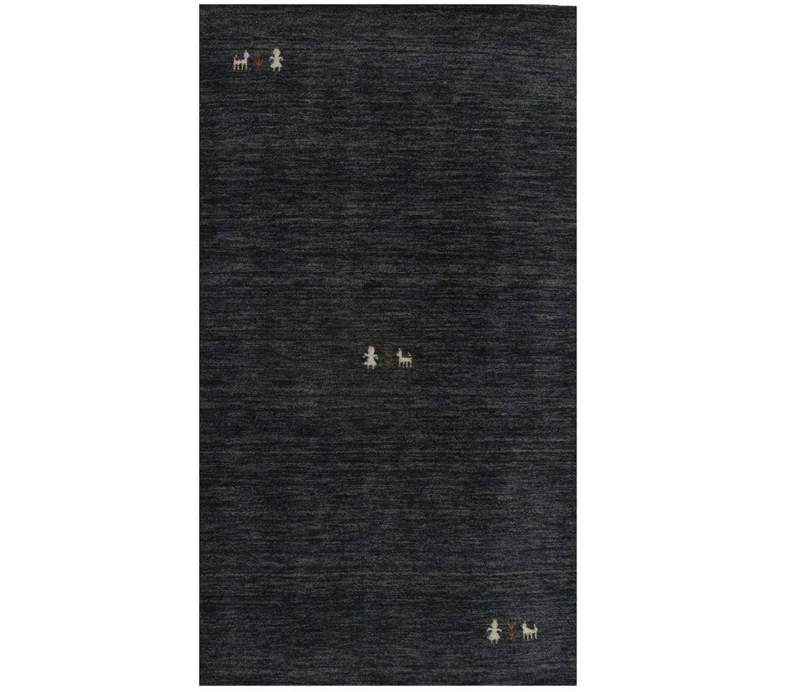 Charcoal Tribal Wool Area Rug 2'10 x 5'0 Modern Hand-Loomed: Charcoal Tribal Wool Area Rug 2'10 x 5'0 Modern Hand-Loomed Enhance your space with this Charcoal Tribal Small Foyer Entryway Rug, perfect for modern settings. Measuring 2'10" x 5'0", this hand-loomed