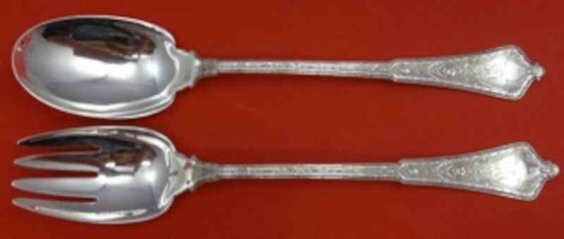 Tiffany Co Persian Sterling Silver Salad Serving Set 10 1/4" (1 of 1)