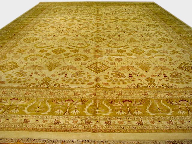 Ivory Vegetable Dyed Jaipur Rug 16.2 x 23.8 Handmade Wool: Ivory Vegetable Dyed Jaipur Rug 16.2 x 23.8 Handmade Wool Free continental US Shipping Transform your space with this stunning 16.2 x 23.8-inch Ivory Vegetable Dyed Jaipur Rug, expertly handcrafted by