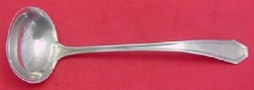 Dominick & Haff Queen Anne Plain Sterling Silver Sauce Ladle 5": Dominick & Haff Queen Anne Plain Sterling Silver Sauce Ladle 5" This exquisite Queen Anne Plain Sauce Ladle, crafted by Dominick & Haff, showcases the timeless elegance of early 20th-century sterling 