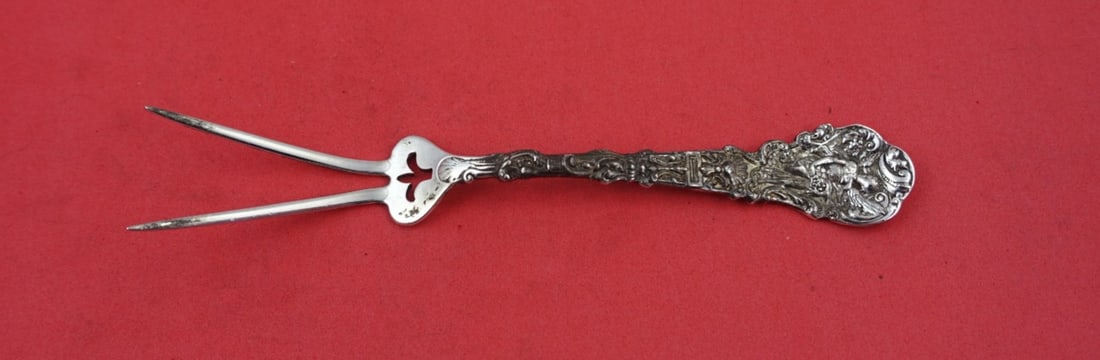 Gorham Versailles Sterling Silver Baked Potato Fork 6 3/4" Splayed Tines (1 of 2)