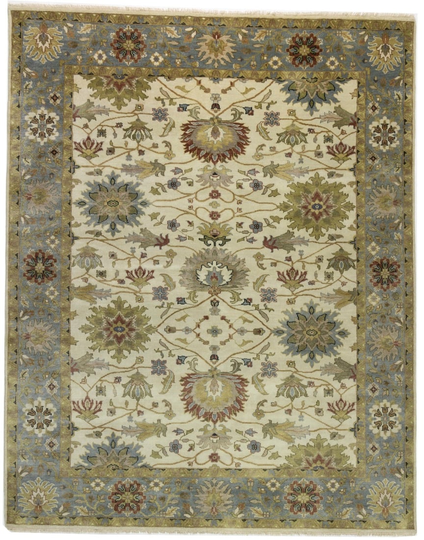 9x12 Wool Hand-Knotted Peshawar Chobi Area Carpet Floral Modern Design: 9x12 Wool Hand-Knotted Peshawar Chobi Area Carpet Floral Modern Design This handmade Peshawar Chobi Oriental rug features a large 9 x 12 ft rectangle design, ideal for dining rooms, living rooms, or b