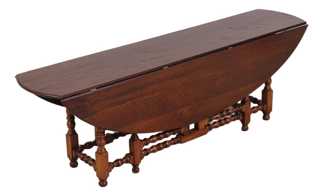 Walnut gateleg dining table custom made English tavern style 96d (1 of 10)