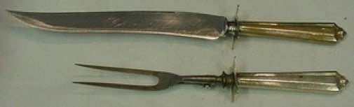 Gorham Plymouth Sterling Silver 2pc Carving Set with Stainless Implements (1 of 1)