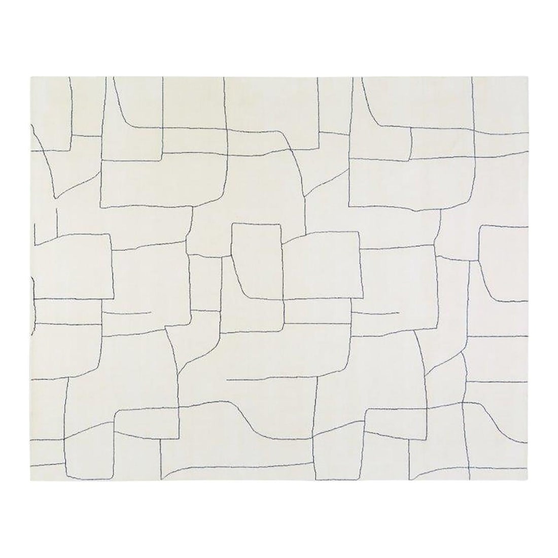 9x12 White Wool Moroccan Hand Knotted Rug: 9x12 White Wool Moroccan Hand Knotted Rug This Moroccan hand-knotted wool rug is crafted using traditional techniques, offering a blend of timeless artistry and modern design sensibility. Its durable 