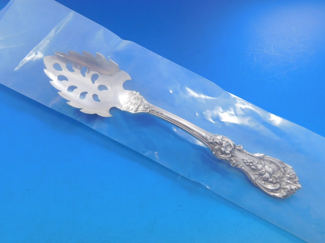 Reed & Barton Francis I Sterling Silver Spaghetti Straining Spoon Custom 8 1/4" (1 of 6)