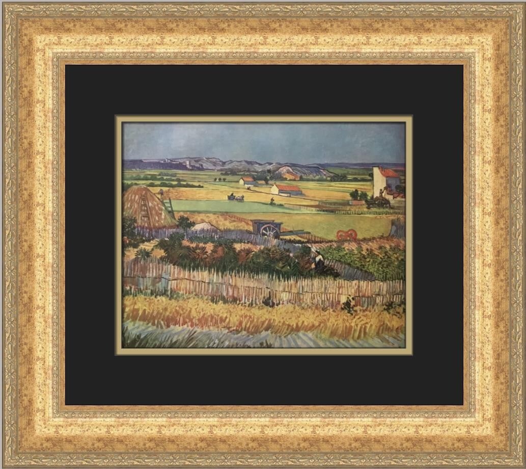 Vincent Van Gogh Market Gardens Custom Framed Art Print 17 x 19: Vincent Van Gogh Market Gardens Custom Framed Art Print 17 x 19 Experience the artistry of Vincent Van Gogh with this beautifully custom framed print titled 'Market Gardens.' Measuring 17 in. x 19 in.